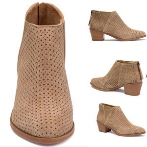 Trask Tisha Perforated Suede Bootie 9.5